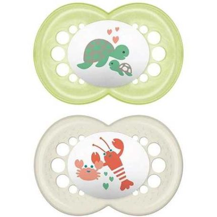 MAM Original 6+ Silicone Doppio Neutro - Ciuccio 2 Pezzi