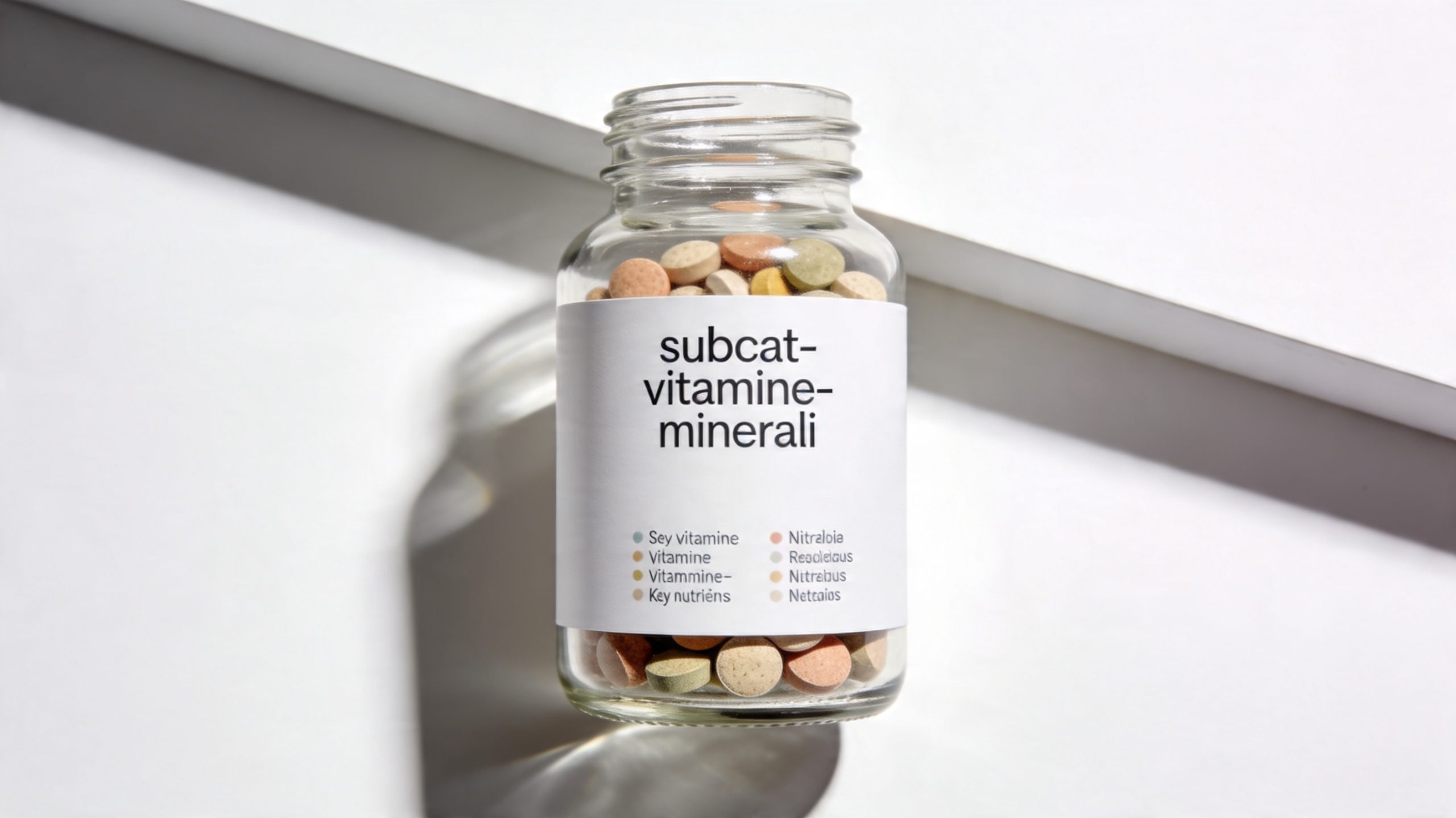 Integratori di vitamine e minerali essenziali